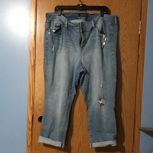 Distressed Crop Jegging